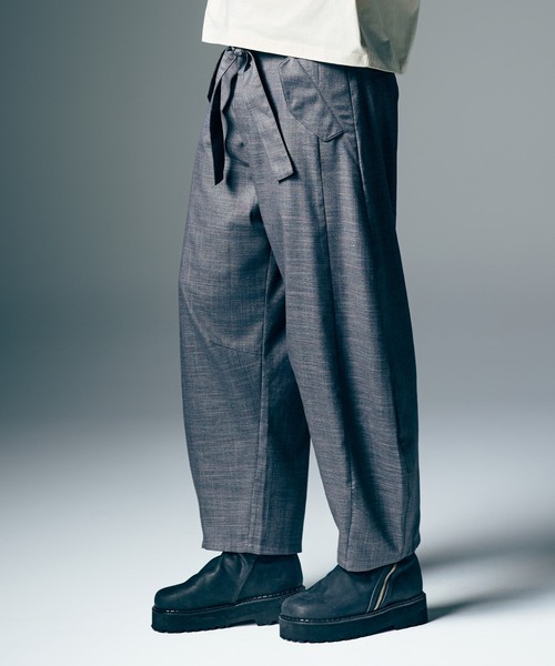 glamb（グラム） ワイドパンツ スラックス Barrel Belt Slacks