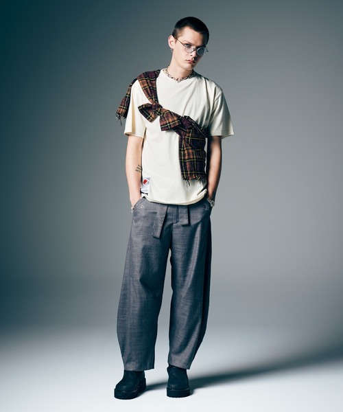 glamb（グラム） ワイドパンツ スラックス Barrel Belt Slacks