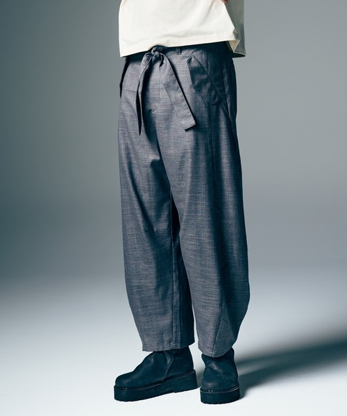 glamb（グラム） ワイドパンツ スラックス Barrel Belt Slacks