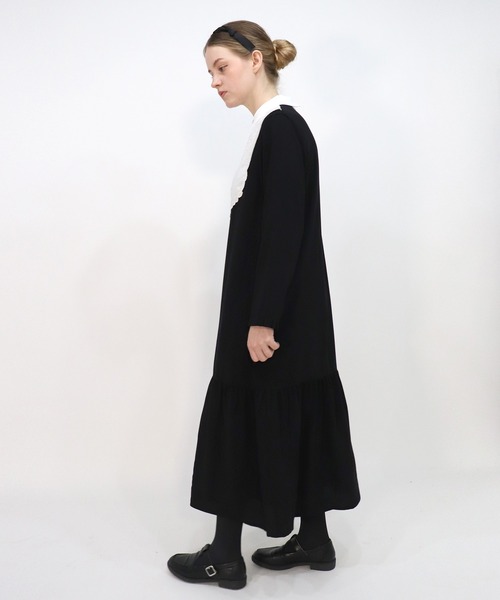 「haupia」 長袖ワンピース MEDIUM グレイッシュベージュ レディースの画像