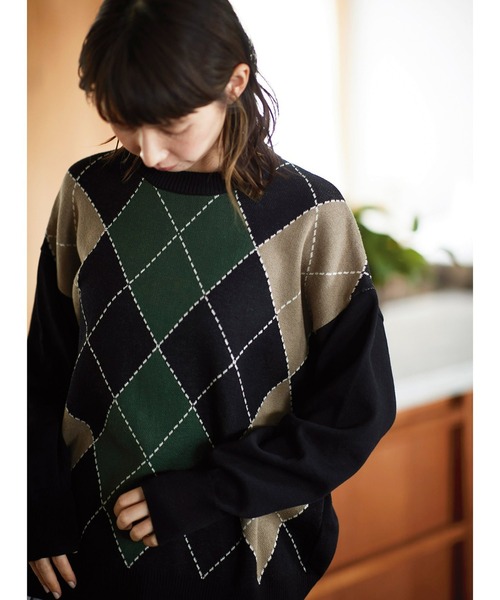 「Sunny clouds」 長袖ニット X-LARGE ブラック系その他 レディース_画像5