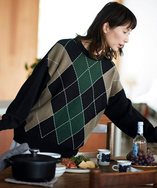 「Sunny clouds」 長袖ニット X-LARGE ブラック系その他 レディース_画像7