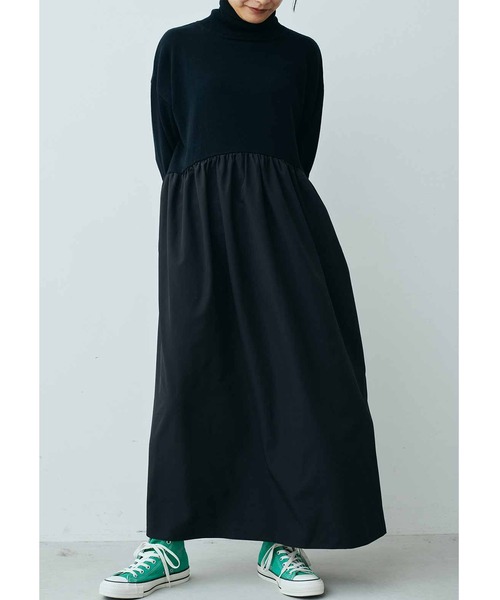 「MEDE19F」 コンビワンピース LL ブラック レディース_画像6