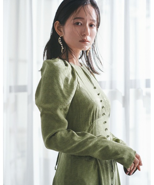 「FRAY I.D」 長袖ワンピース 1 グリーン レディース_画像7