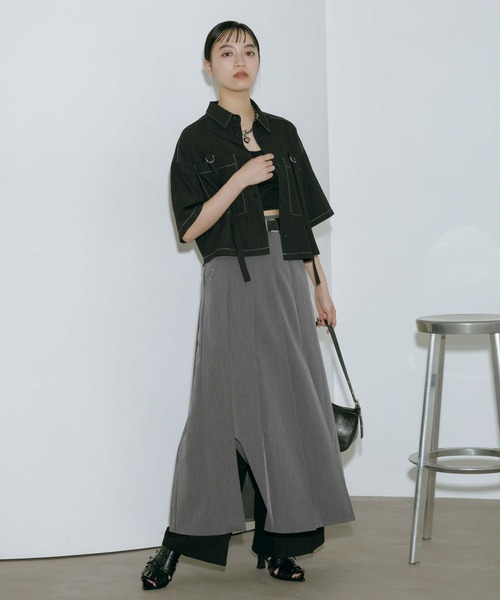 PAGEBOY（ページボーイ） ロング スカート スタッズプリーツスリット
