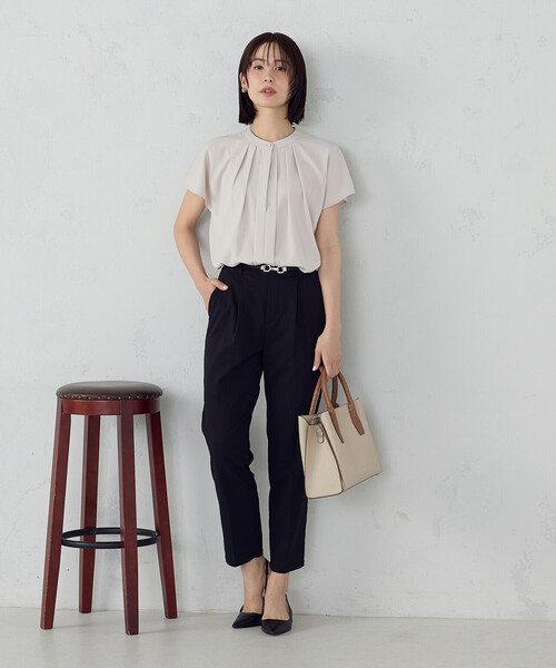 COMME CA ISM（コムサイズム） ブラウス シャツ 2WAYフレンチスリーブ