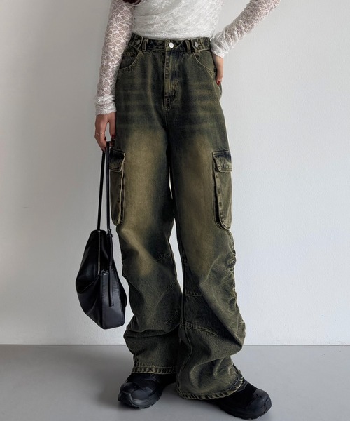 「callautia」 デニムパンツ SMALL ブラック レディース_画像8