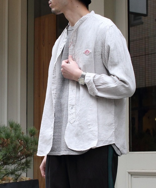 DANTON グレー メンズ　長袖シャツ Danton（ダントン） 長袖シャツ 42 グレー メンズ : ZOZOTOWN Yahoo!店