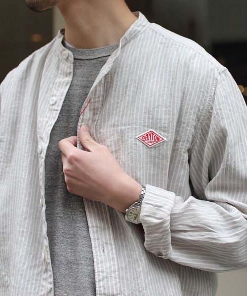 Danton（ダントン） 長袖シャツ 42 グレー メンズ : ZOZOTOWN Yahoo!店