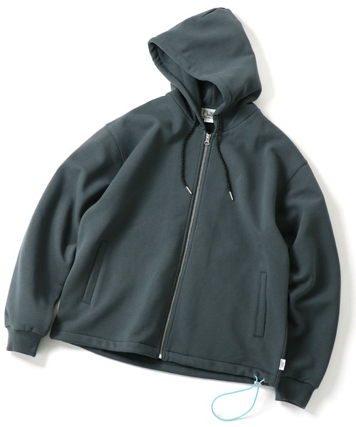 「gym master」 ジップアップパーカー MEDIUM アッシュグレー メンズ_画像4