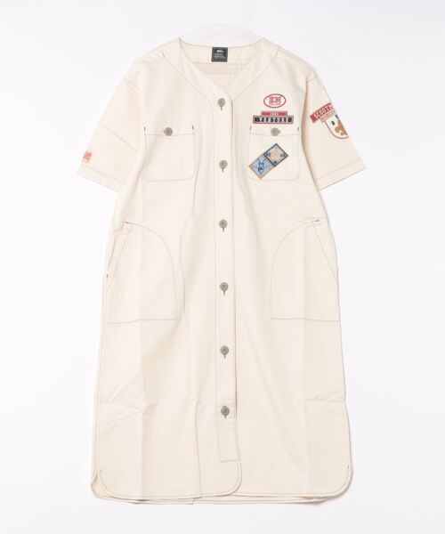「KRIFF MAYER Lady's Collection」 長袖ワンピース MEDIUM ナチュラル レディース_画像4