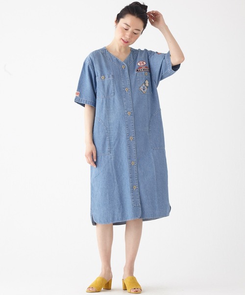 「KRIFF MAYER Lady's Collection」 長袖ワンピース MEDIUM ナチュラル レディース_画像8