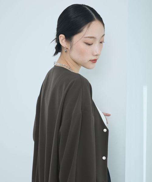 シャツ/ブラウス(長袖/七分) mieli invariant   Vest Docking Blouse LEPSIM（レプシィム） ブラウス シャツ マルメリカーデ7分袖シャツ