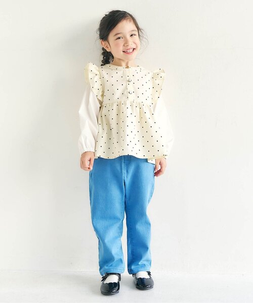 「apres les cours」 「KIDS」長袖ブラウス 130 アイボリー キッズ_画像2