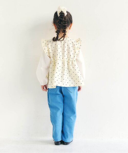 「apres les cours」 「KIDS」長袖ブラウス 130 アイボリー キッズ_画像3