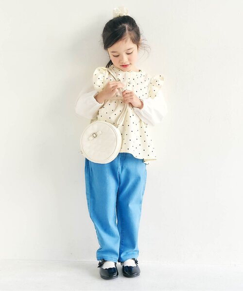 「apres les cours」 「KIDS」長袖ブラウス 130 アイボリー キッズ_画像4