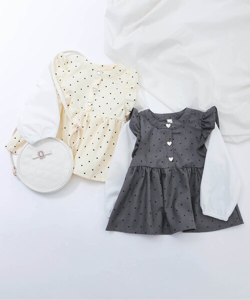 「apres les cours」 「KIDS」長袖ブラウス 130 アイボリー キッズ_画像5