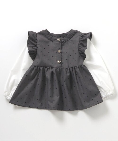「apres les cours」 「KIDS」長袖ブラウス 130 アイボリー キッズ_画像7
