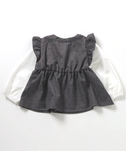 「apres les cours」 「KIDS」長袖ブラウス 130 アイボリー キッズ_画像9