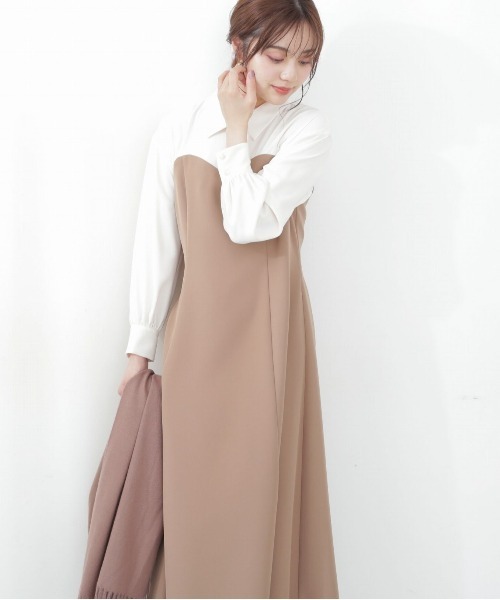 「PROPORTION BODY DRESSING」 長袖ワンピース SMALL グレー レディース_画像2
