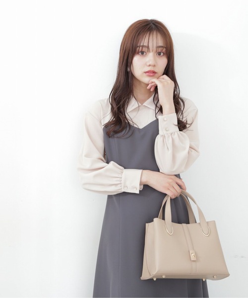 「PROPORTION BODY DRESSING」 長袖ワンピース SMALL グレー レディース_画像4