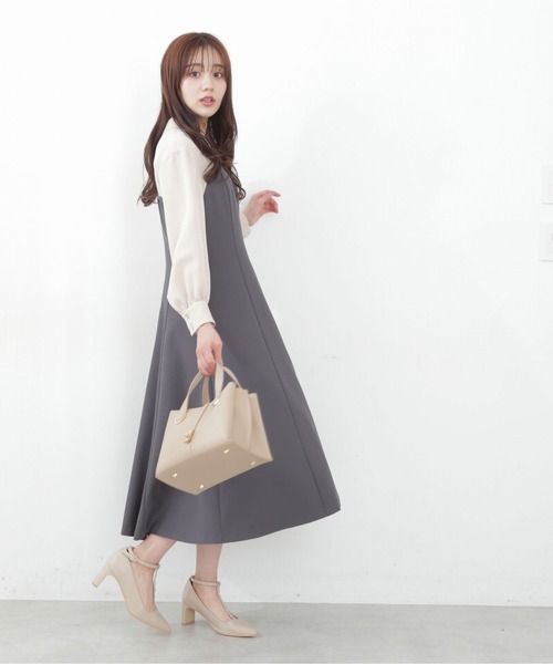 「PROPORTION BODY DRESSING」 長袖ワンピース SMALL グレー レディース_画像5