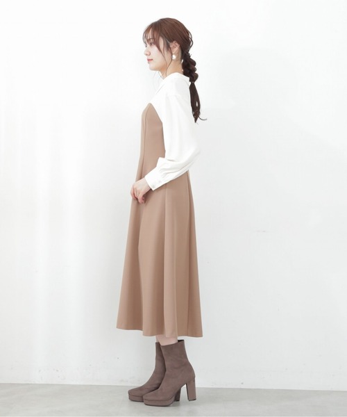 「PROPORTION BODY DRESSING」 長袖ワンピース SMALL グレー レディース_画像8