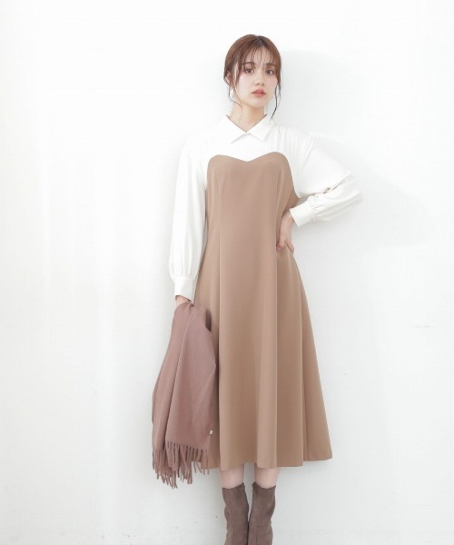 「PROPORTION BODY DRESSING」 長袖ワンピース SMALL グレー レディース_画像9