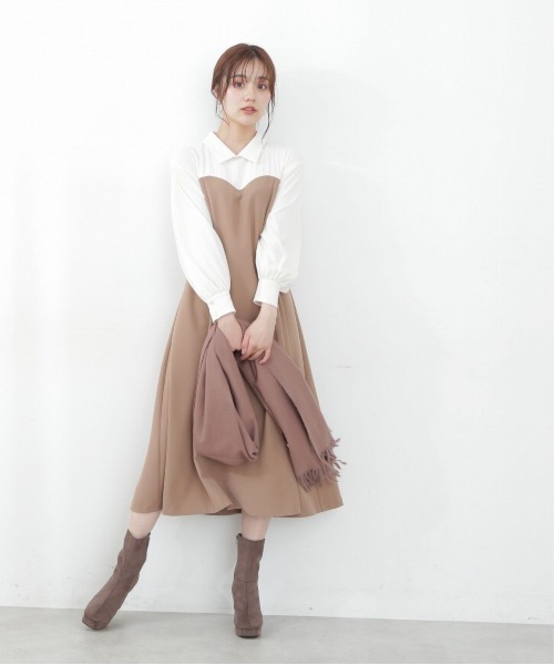 「PROPORTION BODY DRESSING」 長袖ワンピース SMALL グレー レディース_画像10