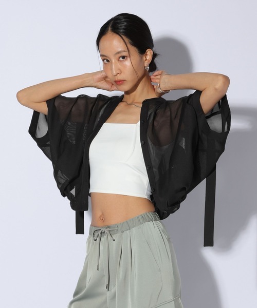 ブラウス シャツ 「HEREIAM」シャリードルマンブラウス レディースの画像