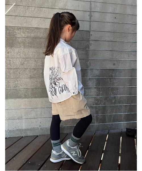 「GROOVY COLORS」 「KIDS」ショートパンツ 130 ベージュ キッズ_画像4