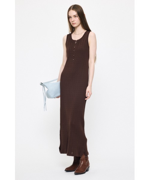 MOUSSY（マウジー） ワンピース OPEN WORK KNIT ドレス : ZOZOTOWN