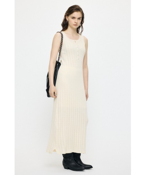 moussy ワンピース MOUSSY（マウジー） ワンピース OPEN WORK KNIT ドレス : ZOZOTOWN