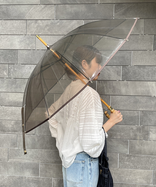 トラディショナルウェザーウェア BAMBOO CLEAR UMBRELLA 黒 Traditional Weatherwear（トラディショナル ウェザーウェア） 傘