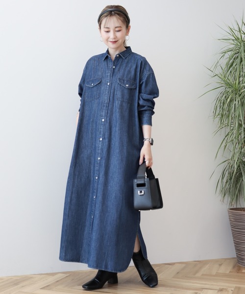 AMERICAN HOLIC（アメリカンホリック） シャツワンピース M インディゴ