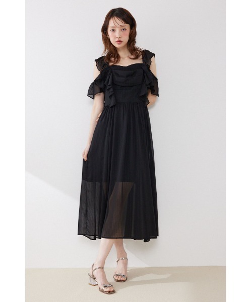 ワンピース 「AKB48 伊藤百花さん着用」フロントドレープフレアワンピース 夏服 | rienda