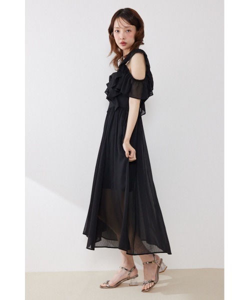 ワンピース 「AKB48 伊藤百花さん着用」フロントドレープフレアワンピース 夏服 | rienda | 23