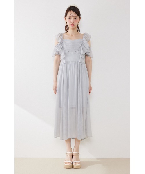 ワンピース 「AKB48 伊藤百花さん着用」フロントドレープフレアワンピース 夏服 | rienda | 14