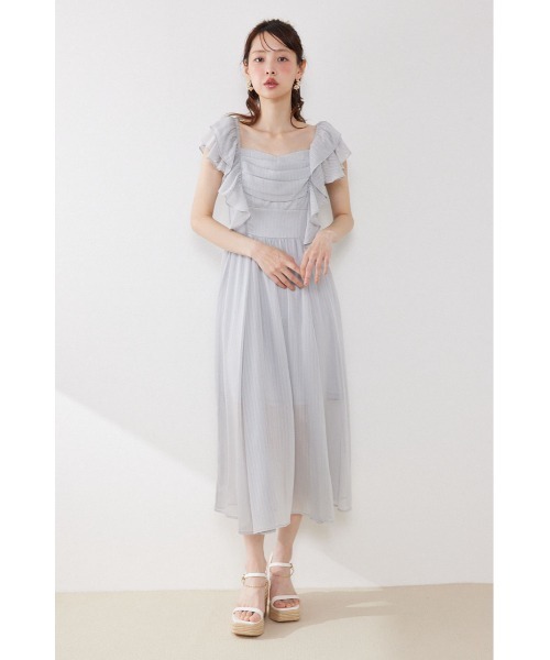 ワンピース 「AKB48 伊藤百花さん着用」フロントドレープフレアワンピース 夏服 | rienda | 07