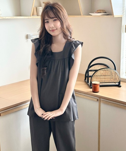 DAY CLOSET パジャマ ルームウェア 「セットアップ」華やぎシルエット