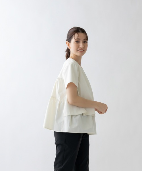 「Sono」 半袖ブラウス 1 ホワイト レディース_画像5