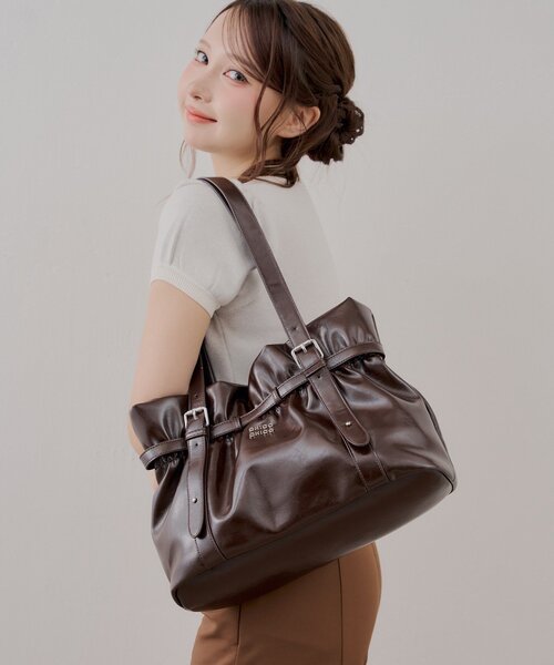 Chico（チコ） トートバッグ ギャザーデザインベルトトートバッグ