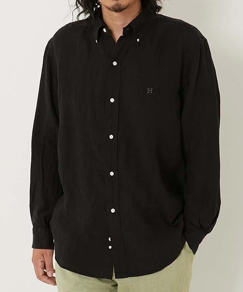 「HOLLYWOOD RANCH MARKET」 長袖シャツ X-LARGE ネイビー メンズ_画像4