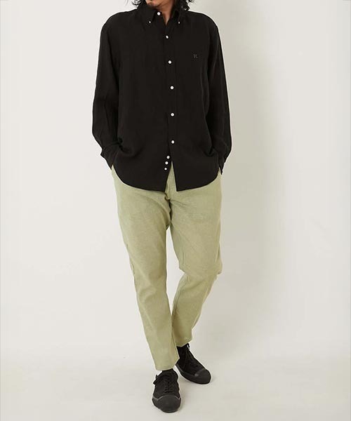「HOLLYWOOD RANCH MARKET」 長袖シャツ X-LARGE ネイビー メンズ_画像5