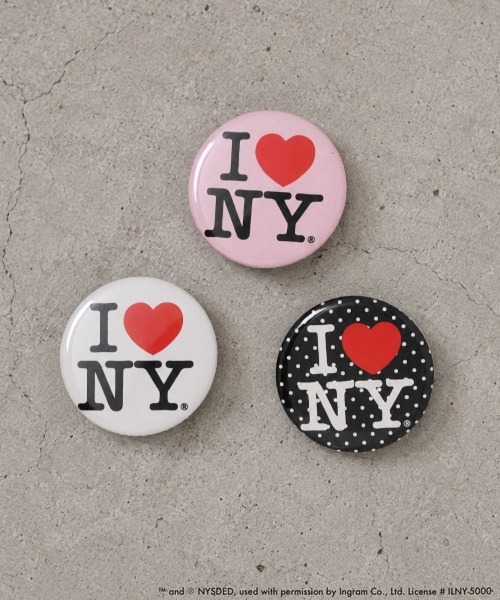SPINNS（スピンズ） バッジ ミニ缶バッジ/I LOVE NY/3個セット