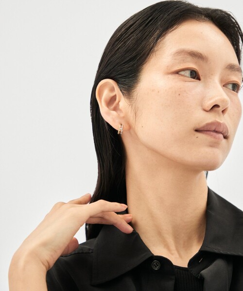 Jouete（ジュエッテ） フープ ピアス ダブルフープピアス ジルコニア