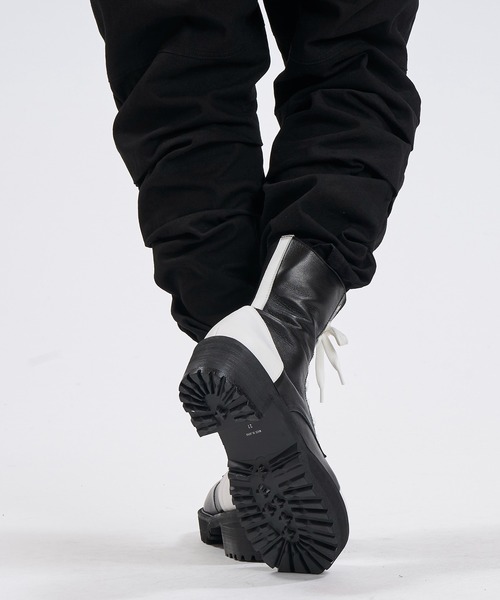 NO ID.（ノーアイディー） ブーツ 「NO ID.」Side Zip Lace-Up Boots