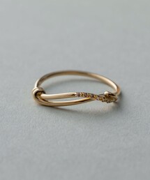 ete（エテ） 指輪 リング 「レイヤード」 K18YG ブラウンダイヤモンド