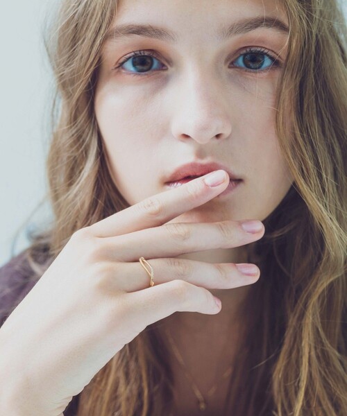 ete（エテ） 指輪 リング 「レイヤード」 K18YG ブラウンダイヤモンド