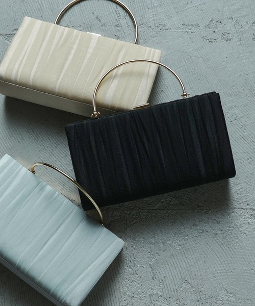 niana（ニアナ） クラッチバッグ パーティーバッグ チュールプリーツ